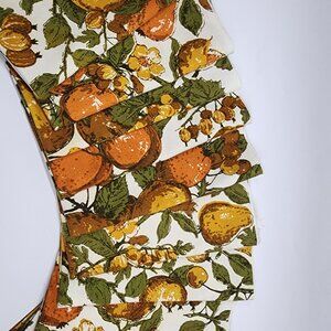 Vintage 70s GOURMET FRUIT Fall Thanksgiving Napkins Lot Of 10 Cotton 16 x 15